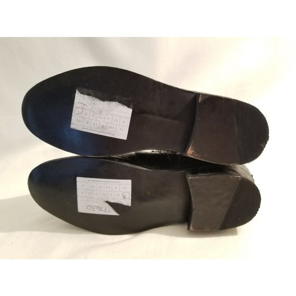 Anthropologie Farylrobin Morris Black Stress Cracked Leather Booties Size 5 New - Picture 6 of 7